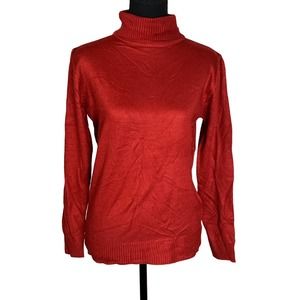 DYNAMITE WOMEN'S RED RIBBED MOCK NECK SWEATER SIZE S NWOT